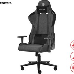 GENESIS NITRO 550 G2 gaming / pisarniški stol, ergonomski, nastavljiva višina / naklon, zibanje, 2x blazina, kolesa CareGLide™, siv