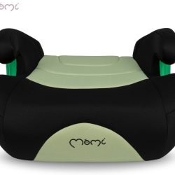 MoMi VENKO otroški avtosedež, ISOFIX, i-SIZE, mehko oblazinjenje, širok sedež, mrežasta tkanina, za otroke 135-150cm, 40x42x20cm, zeleno-črn